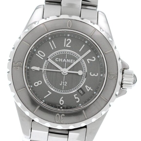 CHANEL J12 Chromatic H2978 Date Gray Dial Quartz Ladies Watch - Picture 1 of 6